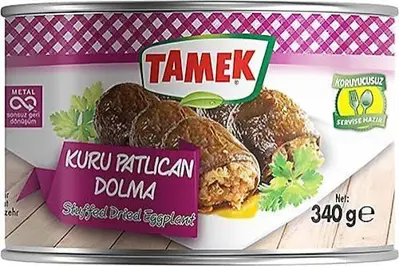Tamek Kuru Patlıcan Dolma 340 G