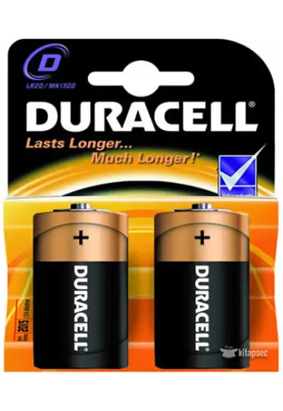 Duracel D Büyük Pil Kartela 2Lİ
