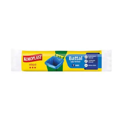 Koroplast Çöp Torbası Battal Mavi Siyah 7Li